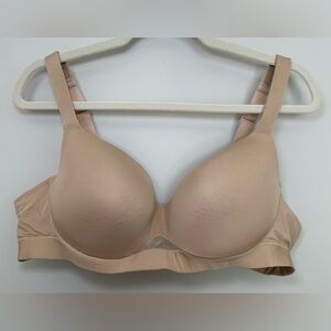 Cacique Lane Bryant 44B Lightly Lined Balconette Bra Nude Beige Plus Size Basic